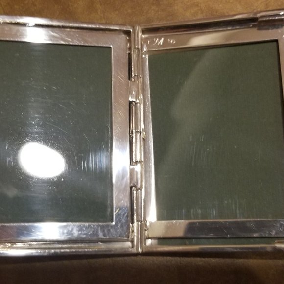 ITALIAN MONICA RICH KOSANN ENGRAVED FLORAL SILVER 4 IMAGE CASE FRAME PHOTO ALBUM - Picture 4 of 15